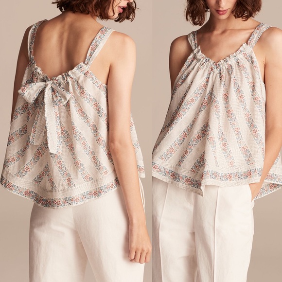 LA VIE CHARLOTTE STRIPE BOW TANK - Picture 1 of 11